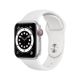 APPLE Apple Watch Series 6 40mm LTE Silver ALU Aluminium | White Sport Band