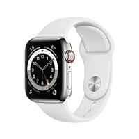 APPLE Apple Watch Series 6 40mm LTE Silver SS Stainless Steel | White Sport Band